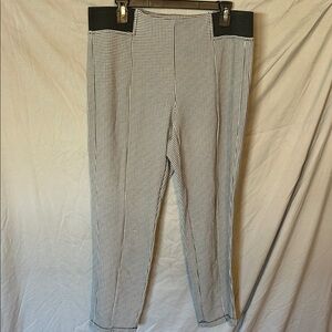 Terra & Sky Women's Black & White Patterned Skinny Stretchy Pants Size 0X (14W)
